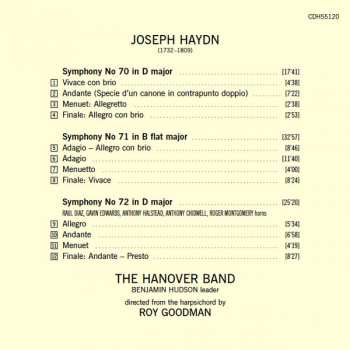 CD Joseph Haydn: Symphonies Nos. 70, 71, 72