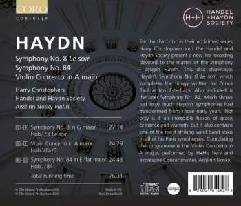 CD Joseph Haydn: Symphony No. 8 Le Soir : Symphony No. 84 : Violin Concerto In A Major 314110