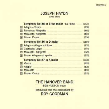 CD Joseph Haydn: Symphony No 85 In B Flat (La Reine) / Symphony No 86 In D / Symphony No 87 In A 318760