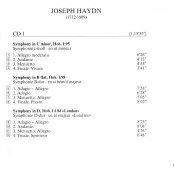 2CD Joseph Haydn: The London Symphonies, Vol. 1 (Nos. 95 · 96 · 98 · 102 · 103 · 104) 396562