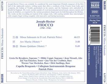 CD Joseph Hector Fiocco: Missa Solemnis/Ave Maria/Homo Quidam 301810