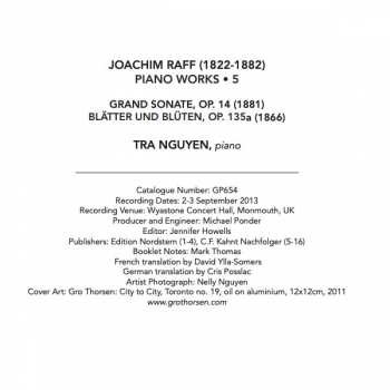 CD Joseph Joachim Raff: Piano Works • 5 - Grand Sonate, Op. 14 (1881) Blätter Und Blüten, Op. 135a 374060