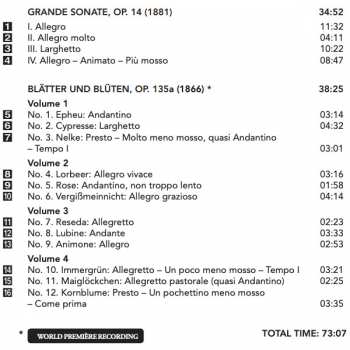 CD Joseph Joachim Raff: Piano Works • 5 - Grand Sonate, Op. 14 (1881) Blätter Und Blüten, Op. 135a 374060