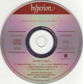 CD Joseph Jongen: Violin Concerto • Adagio Symphonique • Fantasia 333807