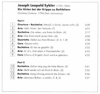 CD Joseph Leopold Eybler: Christmas Oratorio 123378