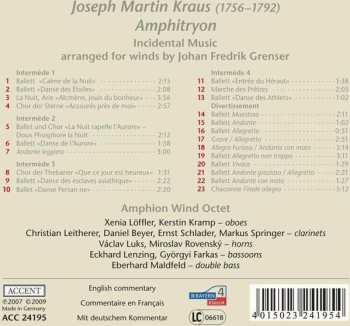 CD Joseph Martin Kraus: Amphitryon (Incidental Music) DIGI 325878