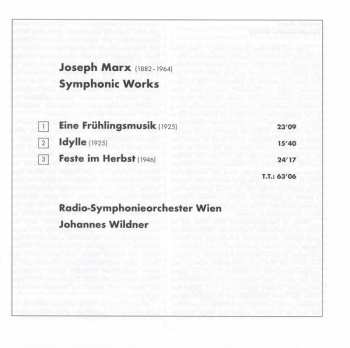 CD Joseph Marx: Eine Frühlingsmusik • Feste Im Herbst • Idylle 113924