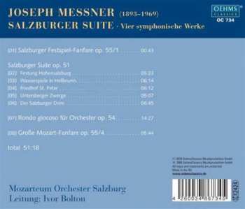 CD Joseph Messner: Salzburger Suite - Vier Symphonische Werke 354516