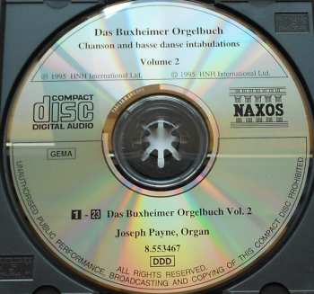 CD Joseph Payne: Das Buxheimer Orgelbuch = The Buxheim Organ Book - Volume 2 152195