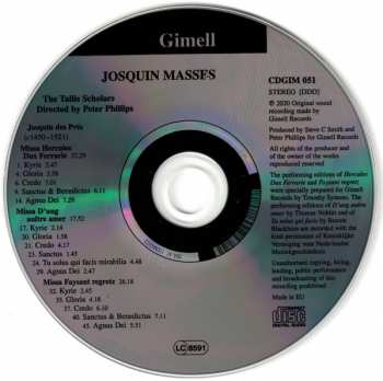 CD Josquin Des Prés: Masses: Hercules Dux Ferrarie · D'ung Aultre Amer · Faysant Regretz 112458