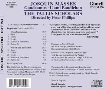 CD Josquin Des Prés: Missa Gaudeamus; Missa L'ami Baudichon 116748