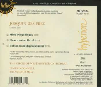 CD Josquin Des Prés: Missa Pange Lingua / Vultum Tuum Deprecabuntur / Planxit Autem David 177241