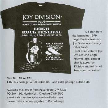 CD Joy Division: Martin Hannett's Personal Mixes 377235
