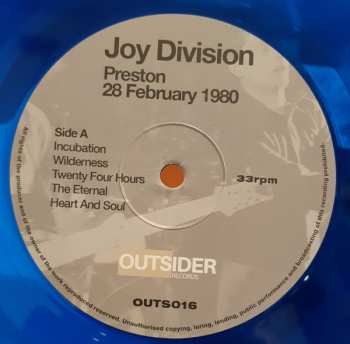 LP Joy Division: Preston 28 February 1980 LTD | CLR