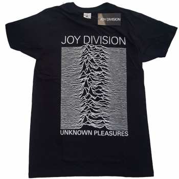Merch Joy Division: Tričko Unknown Pleasures White On Black  L