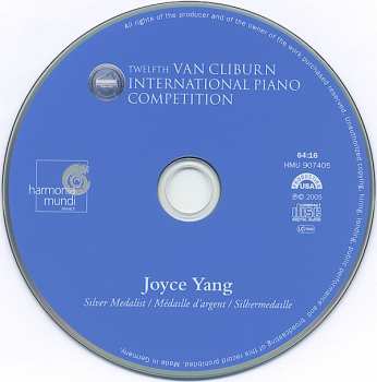 CD Joyce Yang: Silver Medalist : Twelfth Van Cliburn International Piano Competition 229579