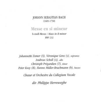 2CD Johann Sebastian Bach: Messe En Si = H-moll-Messe 467082