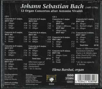 2CD Johann Sebastian Bach: 12 Organ Concertos After Vivaldi