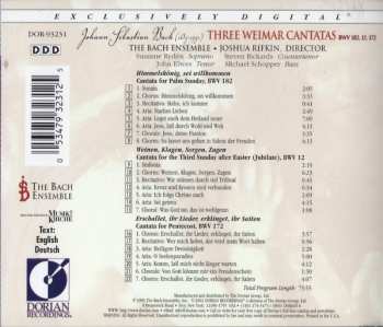 CD Johann Sebastian Bach: Three Weimar Cantatas