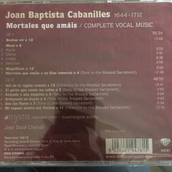 2CD Juan Cabanilles: Mortales Que Amais (Complete Vocal Music) 286929