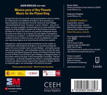CD Juan Hidalgo: Música Para El Rey Planeta 523719