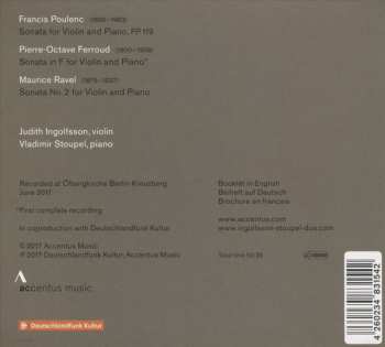CD Judith Ingolfsson: Poulenc, Ferroud, Ravel 303190