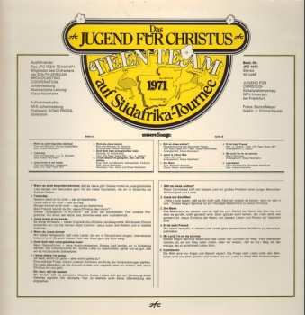 LP Jugend Für Christus Teen Team: Auf Südafrika-Tournee 1971 50109
