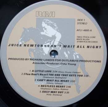 LP Juice Newton: Can't Wait All Night 516171