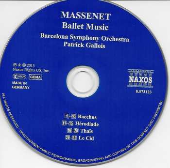 CD Jules Massenet: Ballet Music, Bacchus ∙ Hérodiade ∙ Thaïs ∙ Le Cid 281880