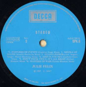 LP Julie Felix: The World Of Julie Felix 157495
