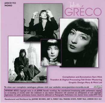 CD Juliette Gréco: Les Grandes Chansons De Juliette Gréco 444932