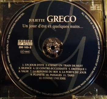 CD Juliette Gréco: Un Jour D'Ete Et Quelques Nuits... 345533