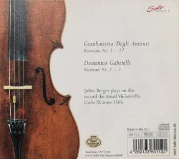 CD Julius Berger: Birth Of The Cello 318312