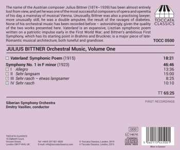 CD Julius Bittner: Orchestral Music, Volume One: Vaterland: Symphonic Poem; Symphony No.1 In F Minor 294717