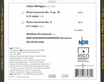 CD Julius Röntgen: Piano Concertos 2 & 4 192798