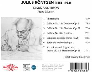 CD Julius Röntgen: Piano Music 4 121309