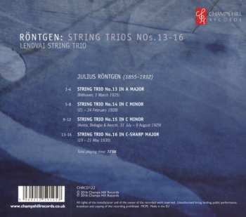 CD Julius Röntgen: Röntgen: String Trios, Nos.13-16 [Vol.4] 318844