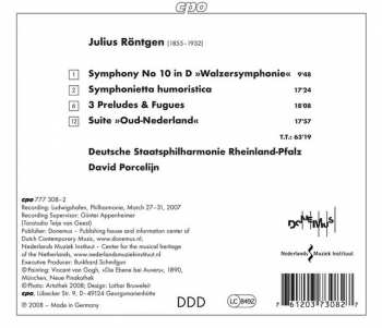 CD Julius Röntgen: Symphony No 10 • Symphonietta Humoristica • 3 Preludes & Fugues • Suite »Oud-Nederland«  279891