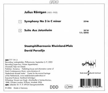 CD Julius Röntgen: Symphony No 3 • Suite »Aus Jotunheim«  315423