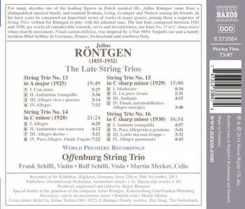 CD Julius Röntgen: The Late String Trios 274929