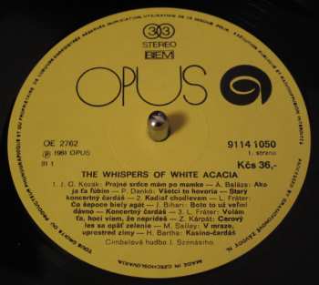 LP Július Szénási And His Gipsy Band: The Whispers Of White Acacia 325202