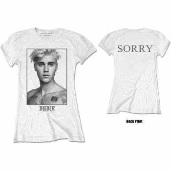 Merch Justin Bieber: Dámské Tričko Sorry Dámské  M