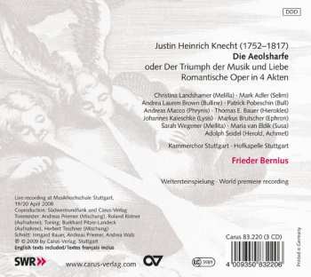 3CD/Box Set Justin Heinrich Knecht: Die Aeolsharfe - Oder Der Triumph Der Musik Und Liebe (Romantische Oper In 4 Akten) 194330