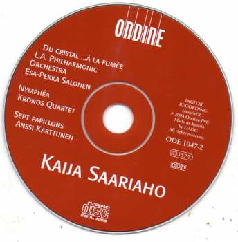 CD Kaija Saariaho: Du Cristal …À La Fumée / Sept Papillons / Nymphéa 153241