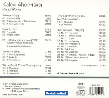 CD Kalevi Aho: Piano Works 118545