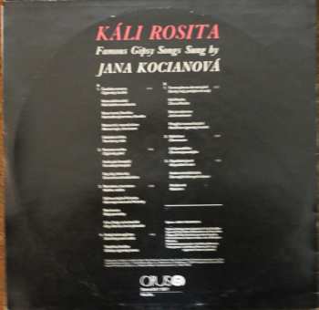 LP Jana Kocianová: Káli Rosita - Famous Gypsy Songs Sung By Jana Kocianová 370930