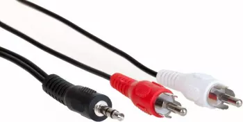 KAM - stereo audio kabel s konektory 3,5 mm Jack - 2x RCA