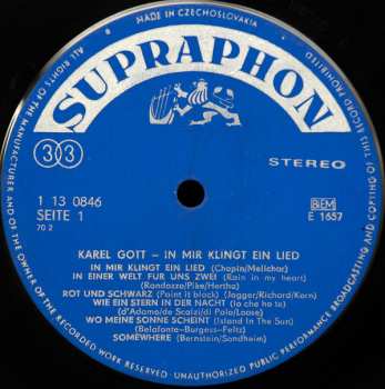 LP Karel Gott: In Mir Klingt Ein Lied 504093