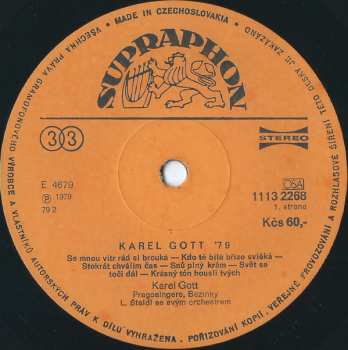 LP Karel Gott: Karel Gott '79 42712
