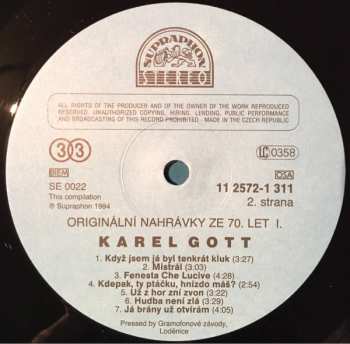 LP Karel Gott: Originální Nahrávky Ze 70. Let 1+2+3 (3xLP)
